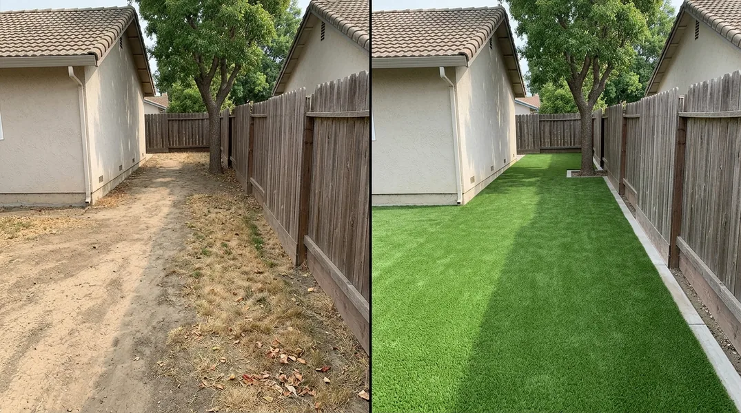 Result artificial grass installation in Modesto - Modesto Turf Installation